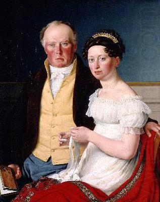 Christoffer Wilhelm Eckersberg Greve Preben Bille-Brahe og hans anden hustru Johanne Caroline, fodt Falbe china oil painting image